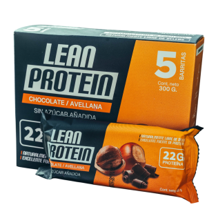 Lean Protein – Caja 5 Barras Chocolate Avellana 🍫