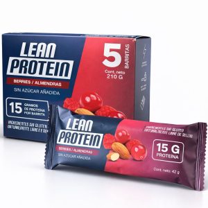 Lean Protein – Caja 5 Barras Berries Almendras 🍒